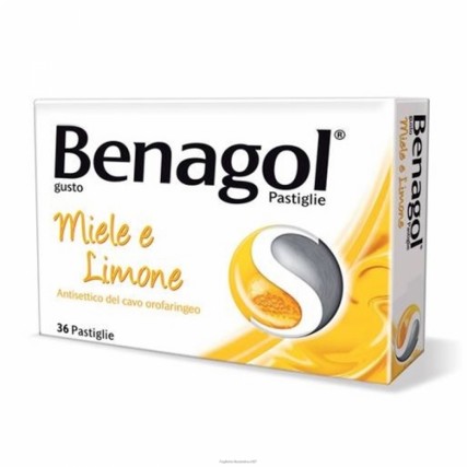 BENAGOL 36 PASTIGLIE 0,6 mg + 1,2 mg GUSTO MIELE E LIMONE 