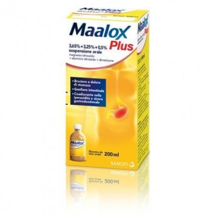 MAALOX PLUS SOSPENSIONE ORALE 250 ML 4% + 3,5% + 0,5%
