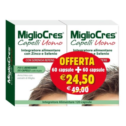 MIGLIOCRES CAPELLI UOMO 60+60 CAPSULE