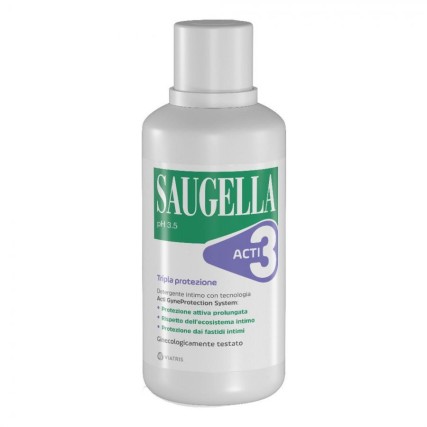 SAUGELLA ACTI3  DETERGENTE INTIMO TRIPLA PROTEZIONE 500 ML