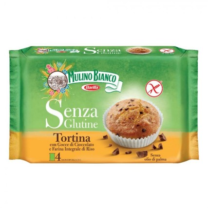 MULINO BIANCO TORTINA SENZA GLUTINE CON GOCCE DI CIOCCOLATO 4X35 GRAMMI