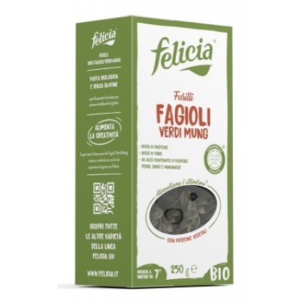 FELICIA FUSILLI FAGIOLI VERDI MUNG BIO 250 GRAMMI