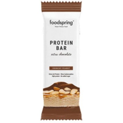 FOODSPRING PROTEIN BAR EXTRA CHOCOLATE ARACHIDE CROCCANTE 65 G