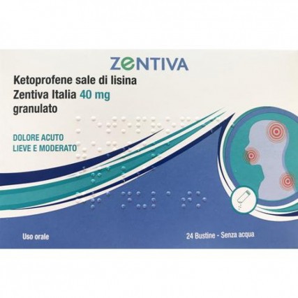 KETOPROFENE SALE DI LISINA (ZENTIVA ITALIA)*orale grat 24 bust 40 mg