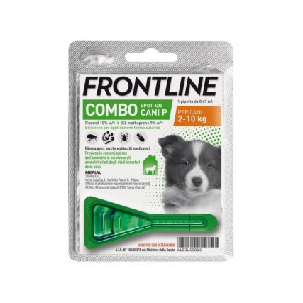 FRONTLINE COMBO SPOT-ON CANI P*1 pipetta 0,67 ml 67 mg + 60,3 mg cani da 2 a 10 Kg