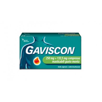 GAVISCON 48 COMPRESSE MASTICABILI GUSTO MENTA 250 mg + 133,5 mg 