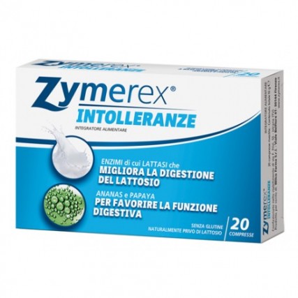 ZYMEREX INTEGRATORE INTOLLERANZE DIGESTIONE LATTOSIO 20 COMPRESSE