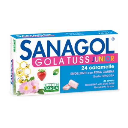 SANAGOL GOLA TUSS JUNIOR 24 CARAMELLE FRAGOLA