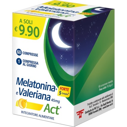 MELATONINA ACT 1MG + VALERIANA FORTE 5 COMPLEX 60 COMPRESSE