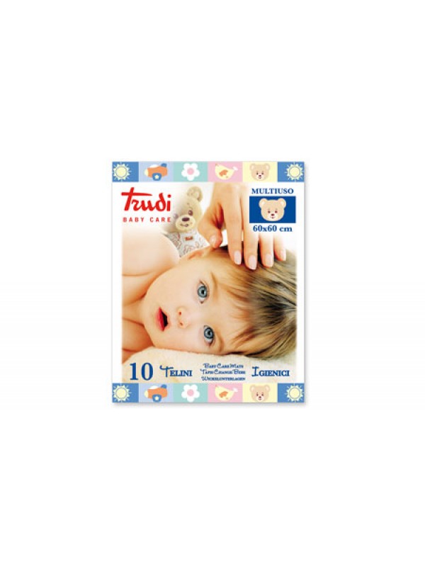 Telo igienico Trudi Baby Care - 60x60cm - 10 pezzi