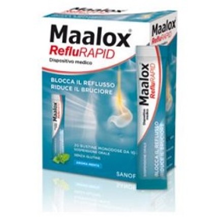 MAALOX REFLURAPID 20 BUSTINE DA 10 ML BRUCIORE STOMACO