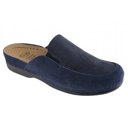 CALZATURA OLARA SUEDE + SYNTHETIC PRINTED WOMENS NAVY BLUE MEMORY CUSHION COMFORT PLUS 37 AW16