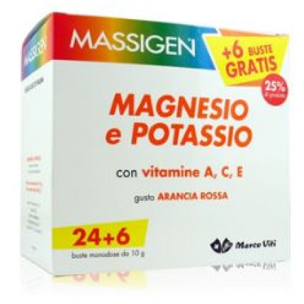 MASSIGEN MAGNESIO E POTASSIO IN BUSTINA CON ASTUCCIO 24+6