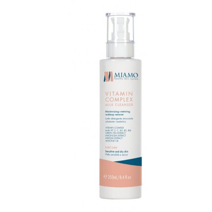 MIAMO TOTAL CARE VITAMIN COMPLEX MILK CLEANSER 250 ML LATTEDETERGENTE STRUCCANTE IDRATANTE RESTITUTIVO