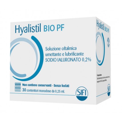 HYALISTIL BIO SOLUZIONE OFTALMICA PHOSPHATE FREE MONODOSE ABASE DI ACIDO IALURONICO 0,2% 30 FLACONCINI 0,25 ML