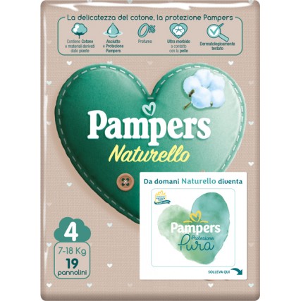 PAMPERS NATUR.4(7-18Kg)19pz