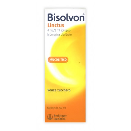 BISOLVON LINCTUS SCIROPPO 250 ML 4 mg/5 ml AROMA CIOCCOLATO E CILIEGIA
