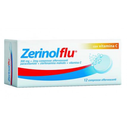 ZERINOLFLU 12 COMPRESSE EFFERVESCENTI 300 mg + 2 mg + 250 mg