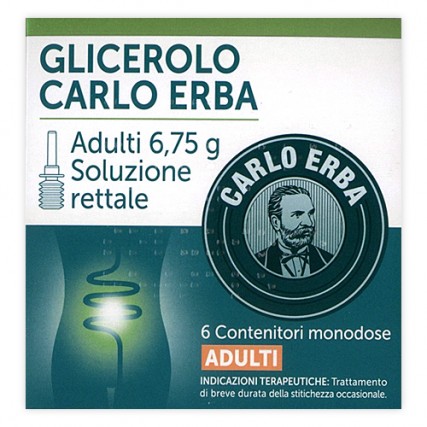 GLICEROLO CARLO ERBA ADULTI 6 MICROCLISMI 6,75 GRAMMI