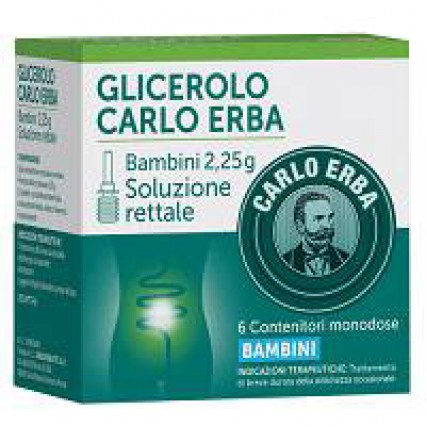 GLICEROLO CARLO ERBA BAMBINI 6 MICROCLISMI 2,25 GRAMMI CON CAMOMILLAE MALVA