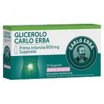 GLICEROLO CARLO ERBA PRIMA INFANZIA 12 SUPPOSTE 900 mg
