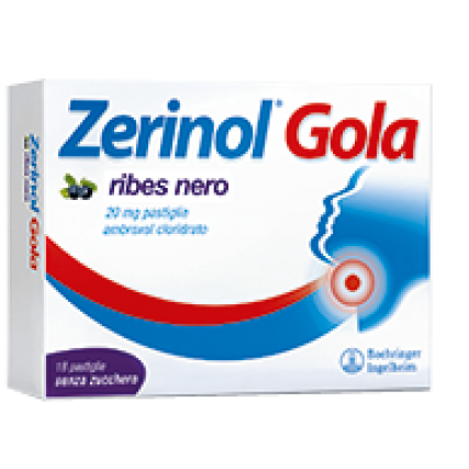 ZERINOL GOLA RIBES NERO*18 pastiglie 20 mg