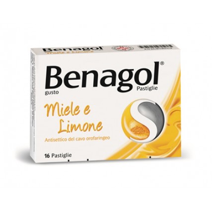 BENAGOL 16 PASTIGLIE MIELE E LIMONE 0,6 mg + 1,2 mg