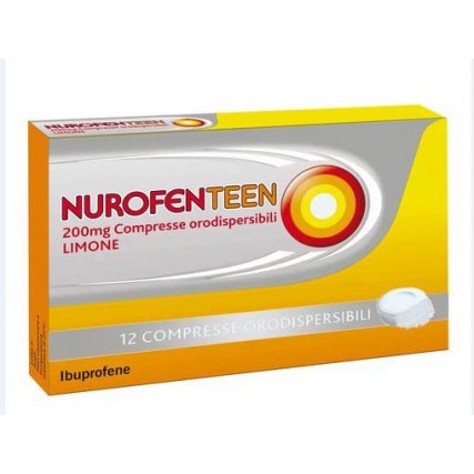 NUROFENTEEN 12 COMPRESSE ORODISPERSIBILI GUSTO LIMONE 200 mg