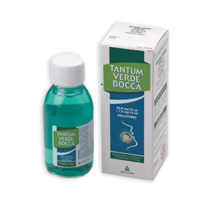 TANTUM VERDE BOCCA COLLUTORIO 240 ML 22,5 mg/15 ml + 7,5 mg/15 ml