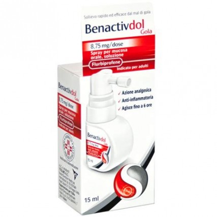 BENACTIVDOL GOLA SPRAY MUCOSA ORALE 15 ML 8,75 mg/dose