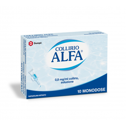 COLLIRIO ALFA 10 FLACONI MONODOSE DA 0,3 ML 0,8 mg/ml