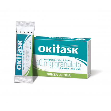 OKITASK KETOPROFENE SALE DI LISINA 10 BUSTINE ORALI GRANULATE 40 mg