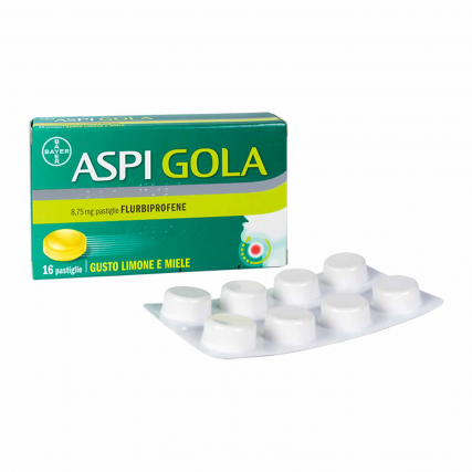 ASPI GOLA 16 PASTIGLIE 8,75 mg  GUSTO MIELE E LIMONE